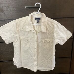 Denim&Co Men's Cream Button Down Shirt